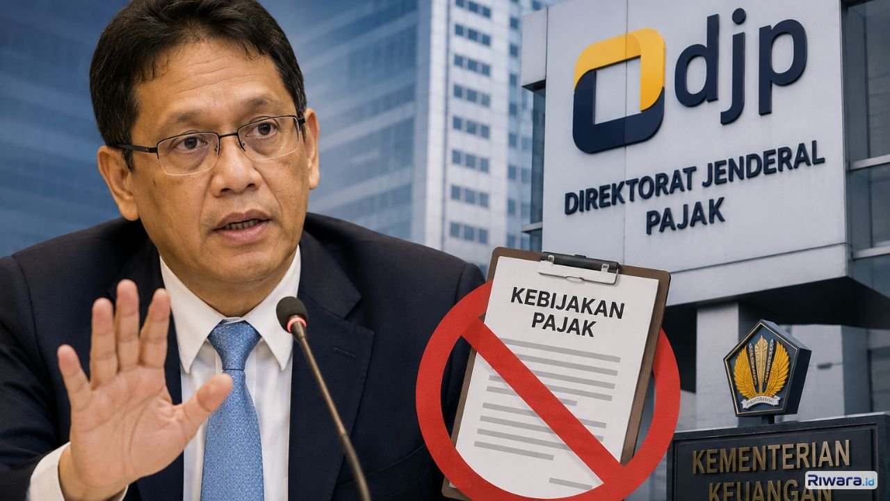 Kebijakan komunikasi perpajakan pemerintah setelah Menteri Keuangan Purbaya Yudhi Sadewa melarang Direktorat Jenderal Pajak mengumumkan kebijakan pajak baru tanpa persetujuan Kementerian Keuangan